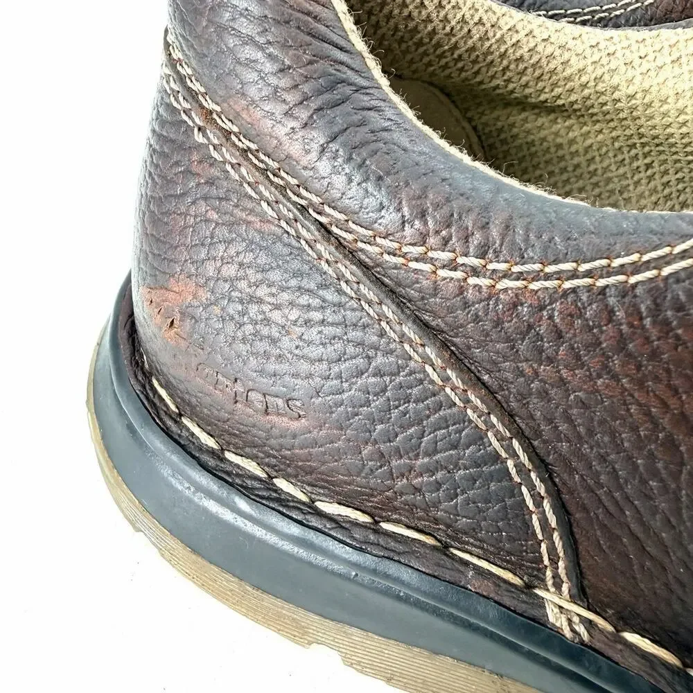 Dr. Doc Martens Brown Pebbled Leather Lace Up Casual Oxford Shoes US Men Size 11
